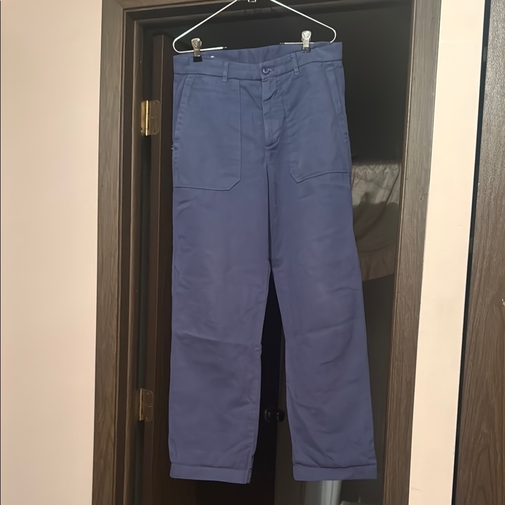 Men's ZARA Blue Pants wide straight leg US size 29